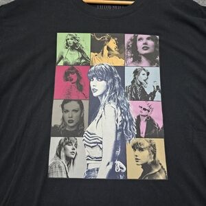Taylor Swift The Eras Tour T-Shirt Official Merch Sz 2Xl Black Cut Out Crewneck